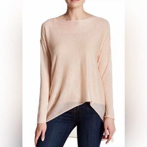 Eileen Fisher Asymmetrical Hi-Lo Merino Wool Alabaster Pullover Medium